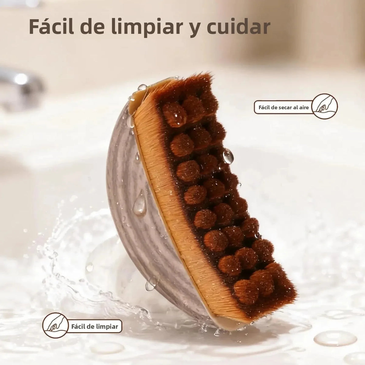 Cepillo de masaje facial – cerdas suaves para cara y cuello